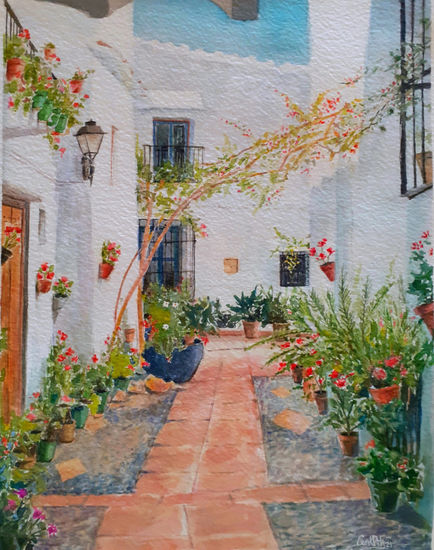 Calle de Frigiliana. Watercolour Paper Others