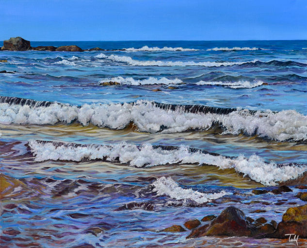 Viento sur Óleo Lienzo Marina