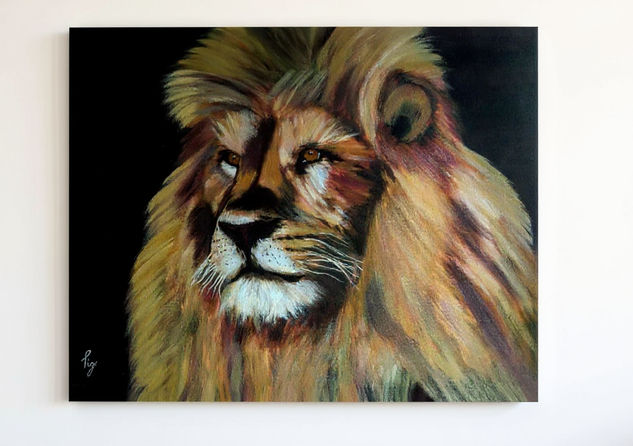 León Oil Canvas Animals
