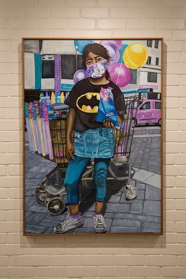 Niños en mundo de adultos Óleo Lienzo Retrato