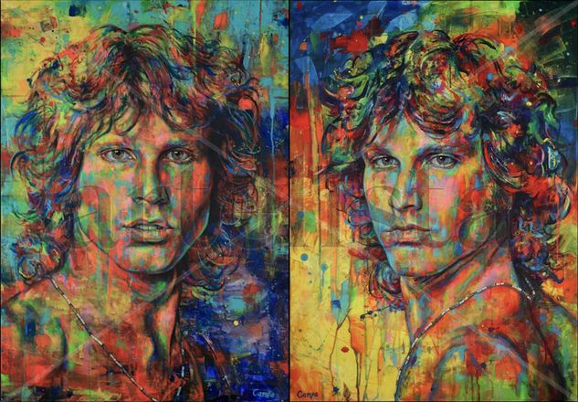 Jim Morrison Acrylic Canvas Portrait