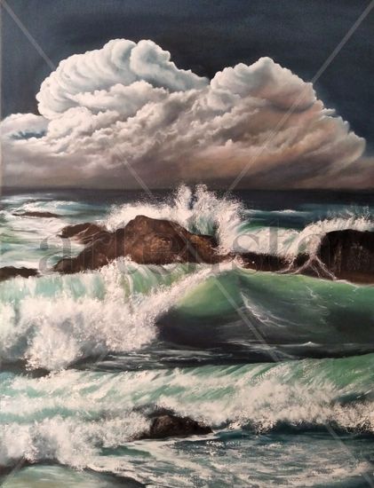 Olas Oil Canvas Marine Painting