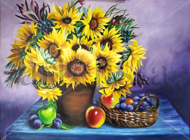 Girasoles Oil Canvas Still Life Paintings