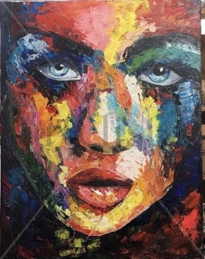 La mirada Acrylic Canvas Portrait