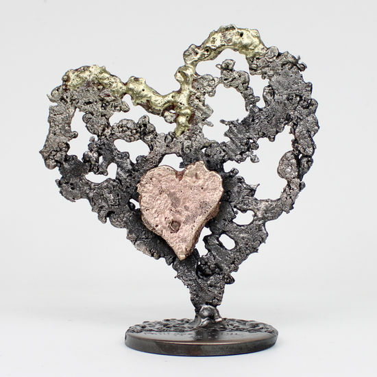 Corazón con corazón 5-22 Metal Figurativa