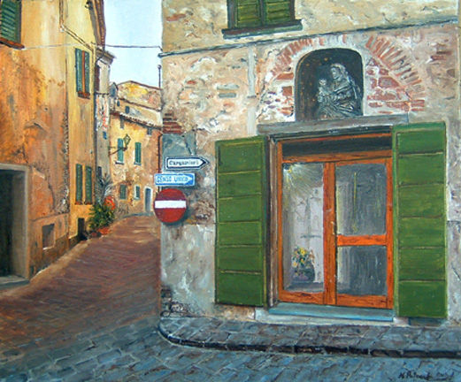 Calle de la Toscana Oil Canvas Landscaping