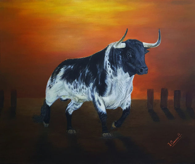 Toro de lidia Acrylic Canvas Animals