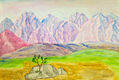 Pink-blue hills