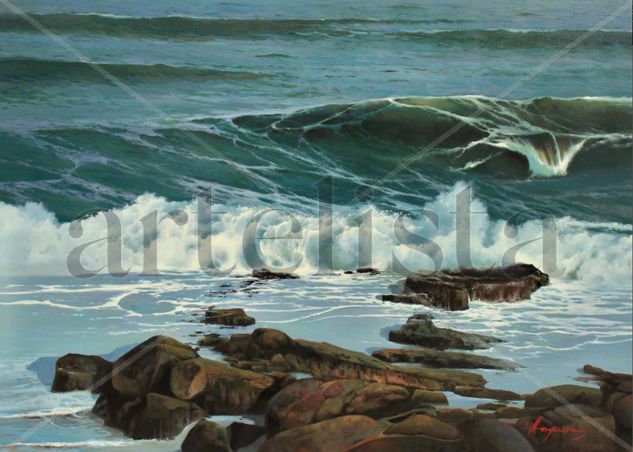 Mar brava Oil Canvas Marine Painting