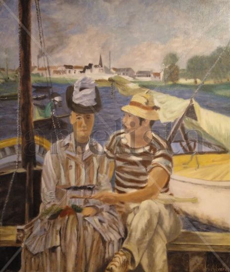 Argenteuil (Homenaje a Manet) Óleo Lienzo Figura