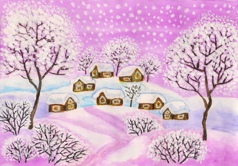 Winter landscape on...