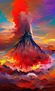 Volcán en erupción