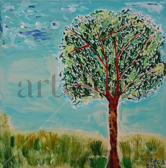 El árbol/ The tree Acrylic Canvas Landscaping