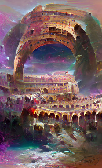 Coliseo romano en forma de arco 