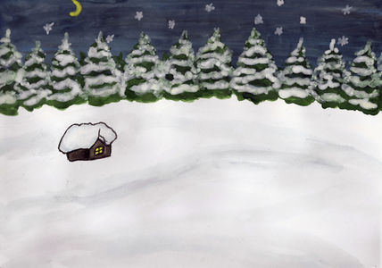 House in winter...
