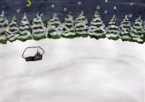 House in winter...