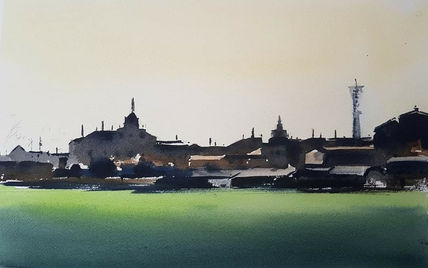 Paisaje con torre