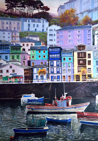 "Luarca" Acuarela Papel Marina