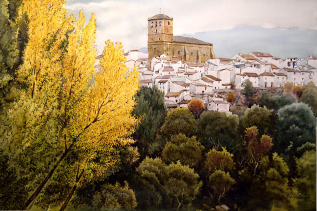 "Otoño en Alhama de Granada" Acuarela Papel Paisaje