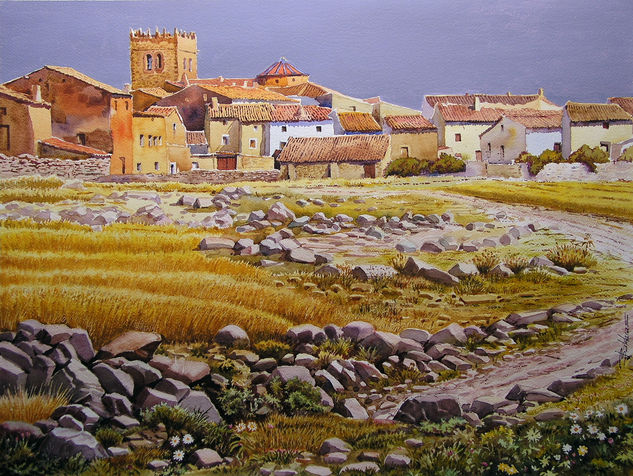 "Castilla I" Acuarela Papel Paisaje