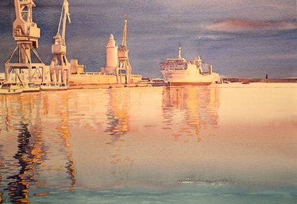 "Ocaso en el puerto...