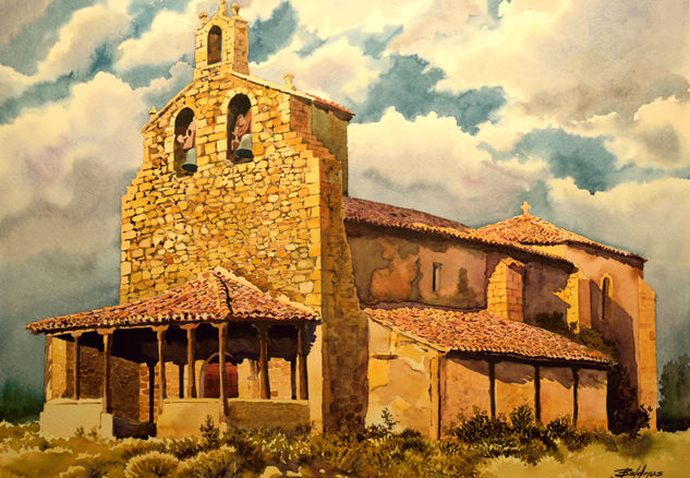 "La Ermita" Acuarela Papel Paisaje