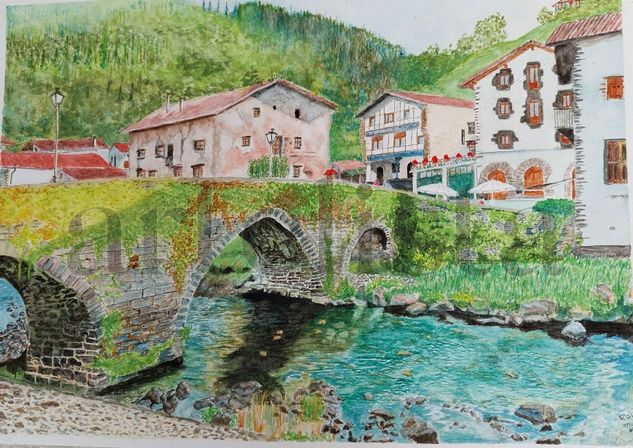 Puente de Goizuela Watercolour Paper Landscaping