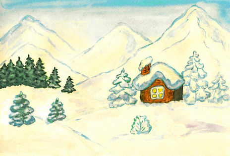 Little house in hills