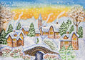 Winter landscape with bridge
