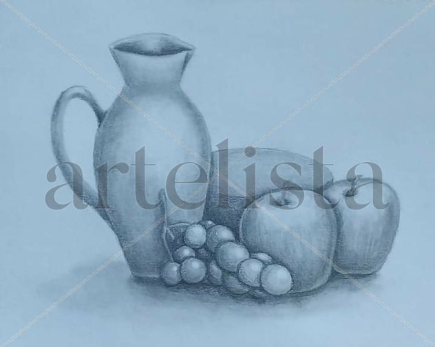 Bodegon de frutas y jarra