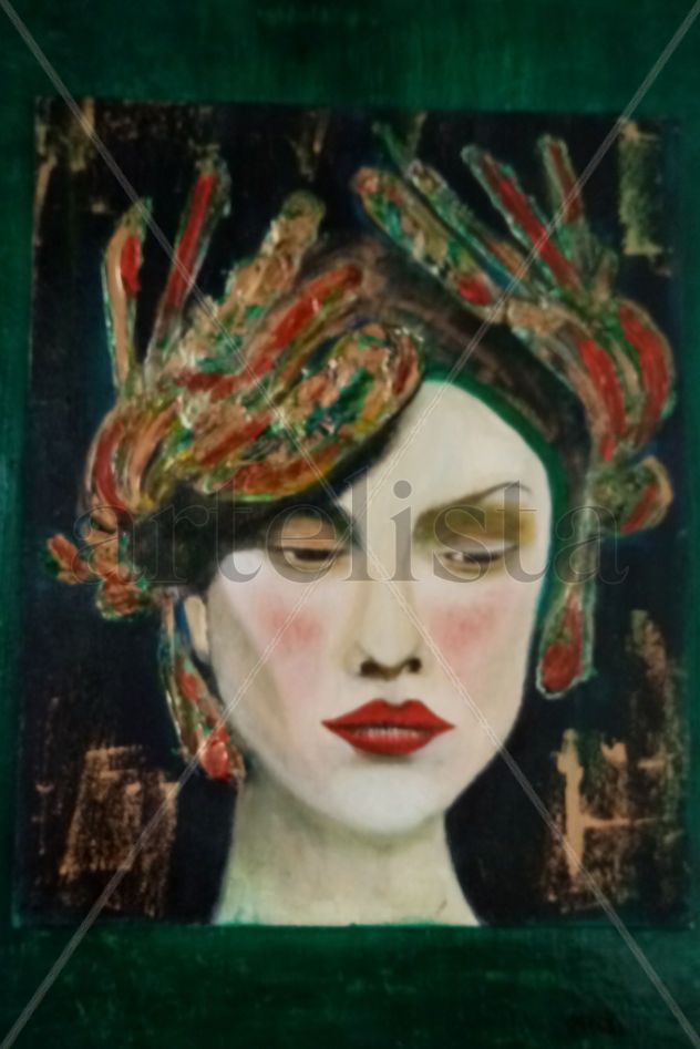 MUJER CON SOMBRERO