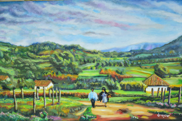 CAMINO A IGUAQUE Oil Canvas Landscaping