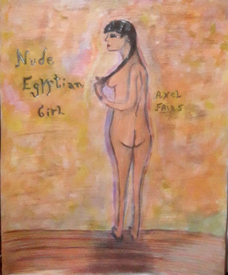 Nude Egyptian girl Watercolour Paper Nude Paintings