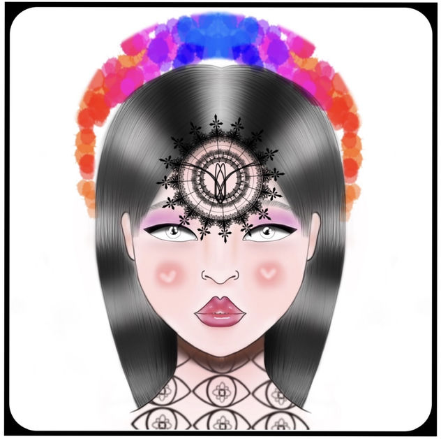 Portrait X.Goddess con mandala
