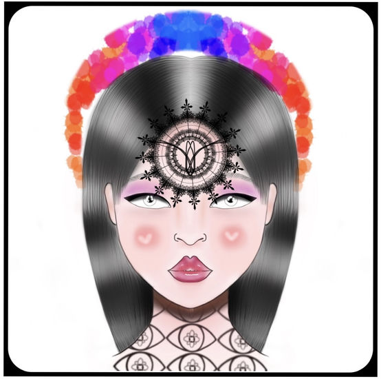 Portrait X.Goddess con mandala 