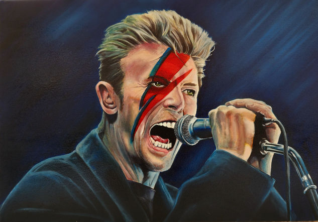 Bowie Oil Canvas Portrait