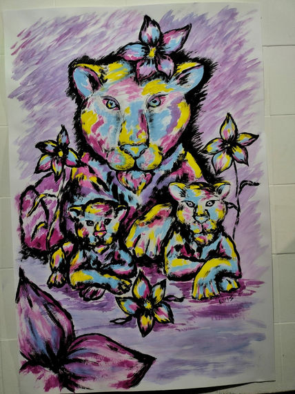 Familia de leones
