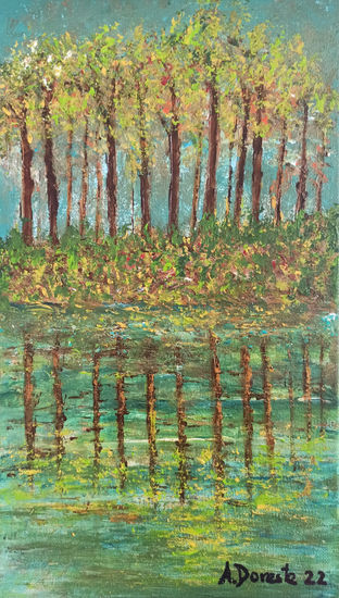 Reflejos de otoño Acrylic Canvas Landscaping
