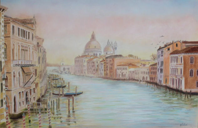 VENECIA GRAN CANAL. Técnica Mixta