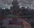 Boat on the evening river