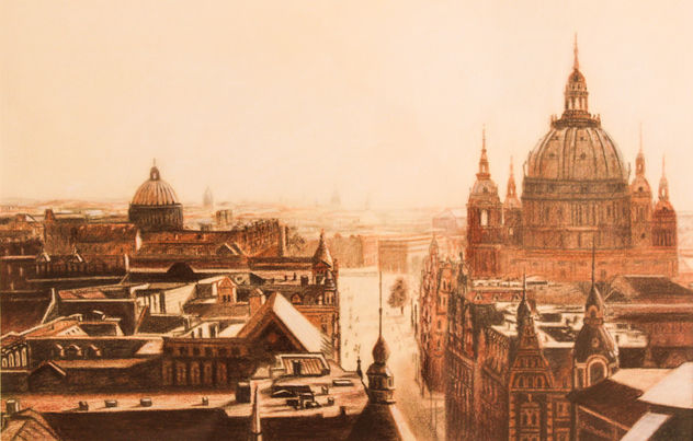 DIBUJO ORIGINAL DE BERLÍN ANTIGUO.