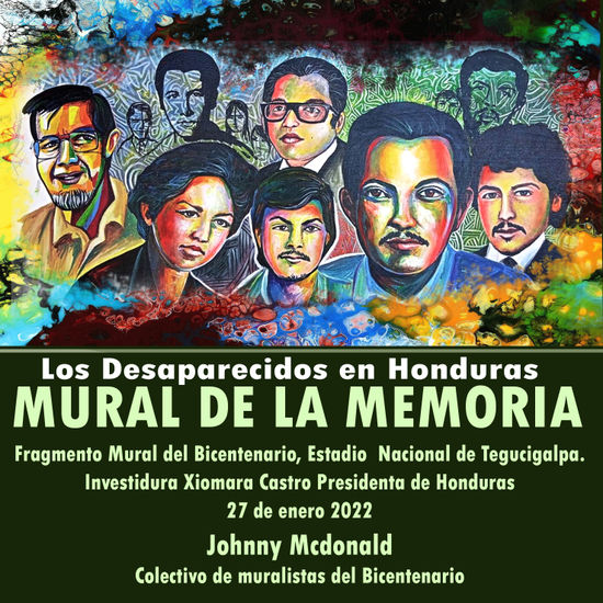 MURALISMO DE HONDURAS, MURAL DE LA MEMORIA, LOS DESAPARECIDOS 