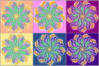 Mosaico mandala floral