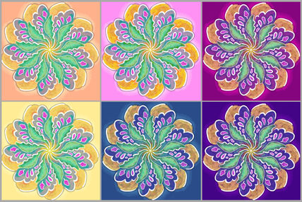 Mosaico mandala floral