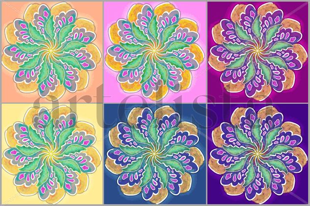 Mosaico mandala floral