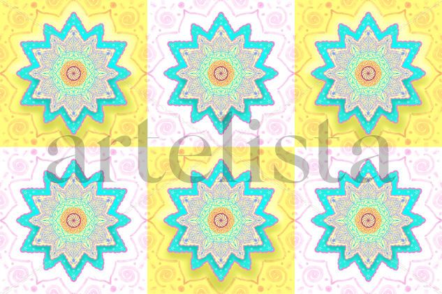 Mandala estrella turquesa 