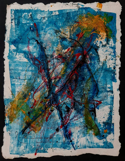 " Rayos y tormenta I " Mixed media Paper Others