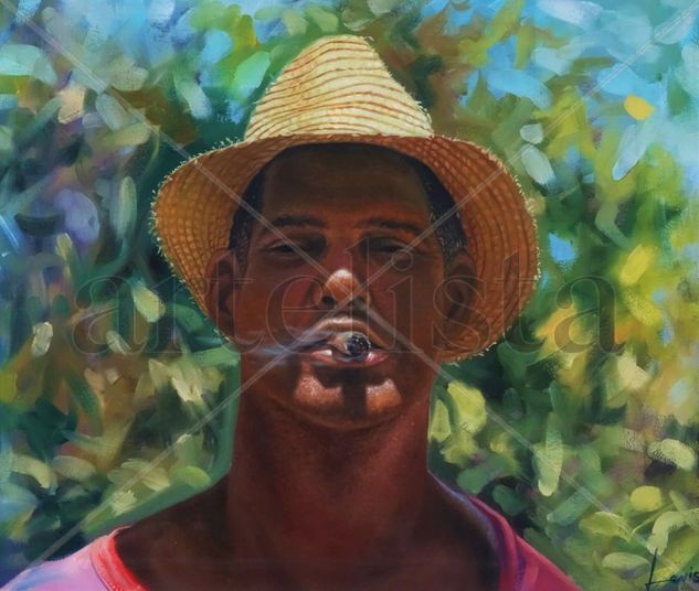 El tuerto Oil Canvas Portrait