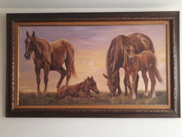 El amanecer espera Oil Canvas Animals