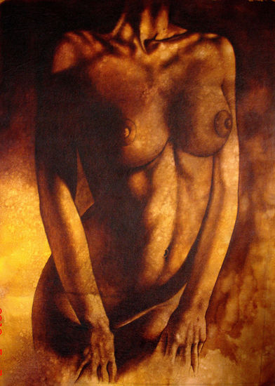 Desnudo femenino #1 Tinta Lienzo Desnudos